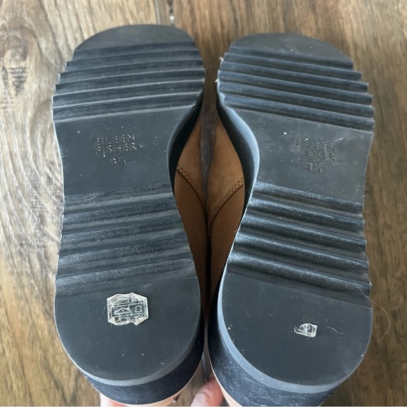 NWOB Eileen Fisher Ladd Wedge Bootie Platform   Bubuck Brown Beige Size 8.5 - Picture 6 of 10